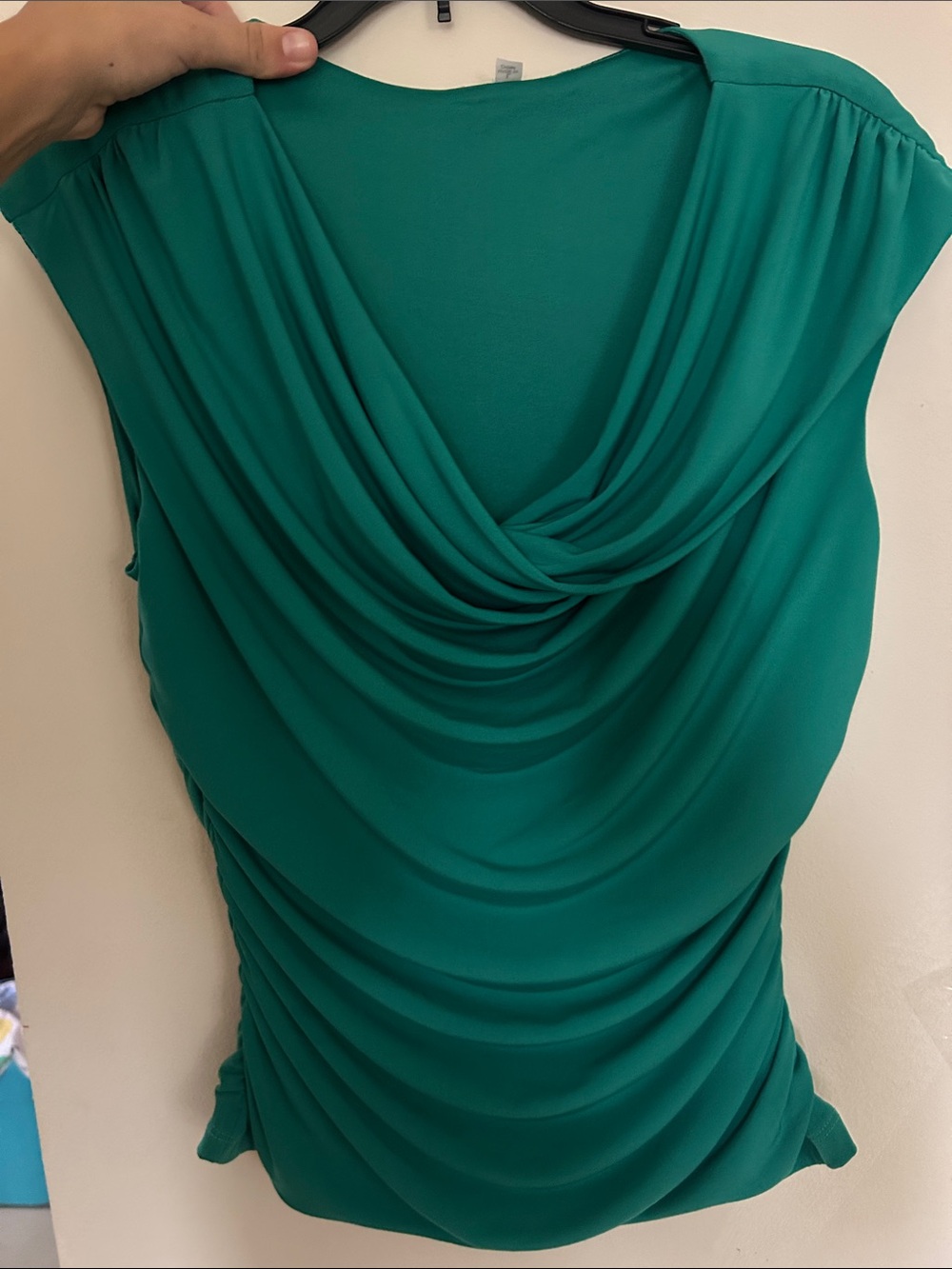 jcpenney Teal Draped Cowl Neck Midi Dress